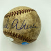 Hank Aaron Signed 1950's Game Used National League Baseball PSA DNA & MEARS COA
