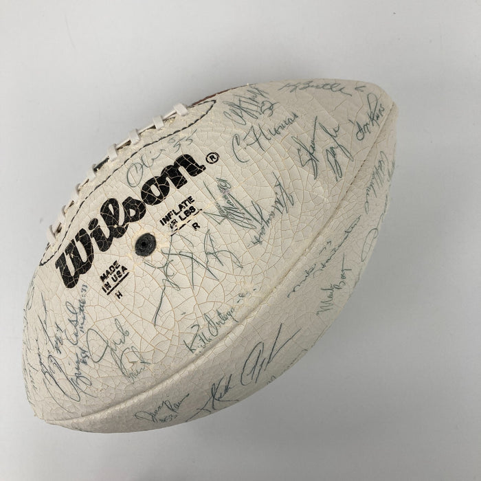 1985 Super Bowl Champs Chicago Bears Team Signed Football Walter Payton PSA DNA