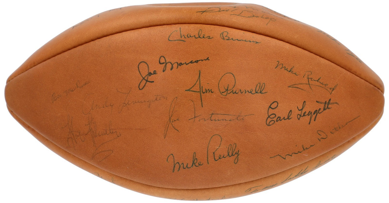 1965 Chicago Bears Team-Signed Football Brian Piccolo George Halas Beckett COA