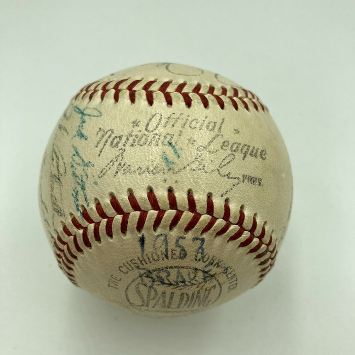 Nice 1953 Milwaukee Braves Team Signed National League Baseball JSA COA