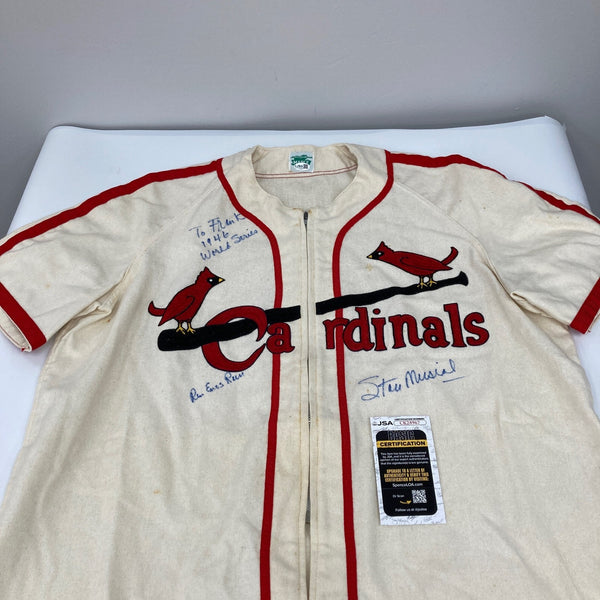 Stan Musial Signed Vintage St. Louis Cardinals Jersey 1946 World Series JSA COA