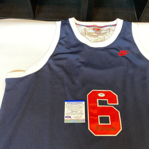 Bill Russell Signed 1956 Team USA Olympics Nike Jersey PSA DNA COA