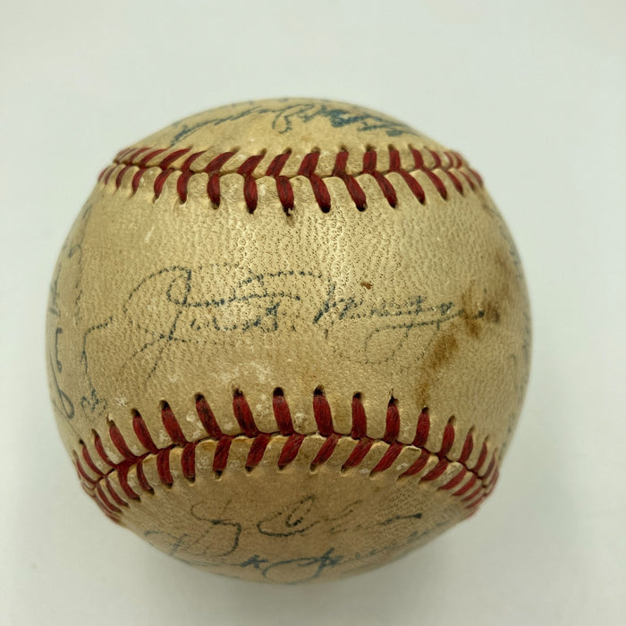 1951 Yankees World Series Champs Team Signed Baseball Mickey Mantle Rookie PSA