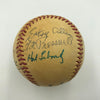 1984 Ohio Hall Of Fame Induction Signed Baseball Bob Howsam Mike Garcia JSA COA