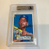 1952 Topps Mickey Mantle Signed Porcelain Baseball Card RC BGS Beckett Certified