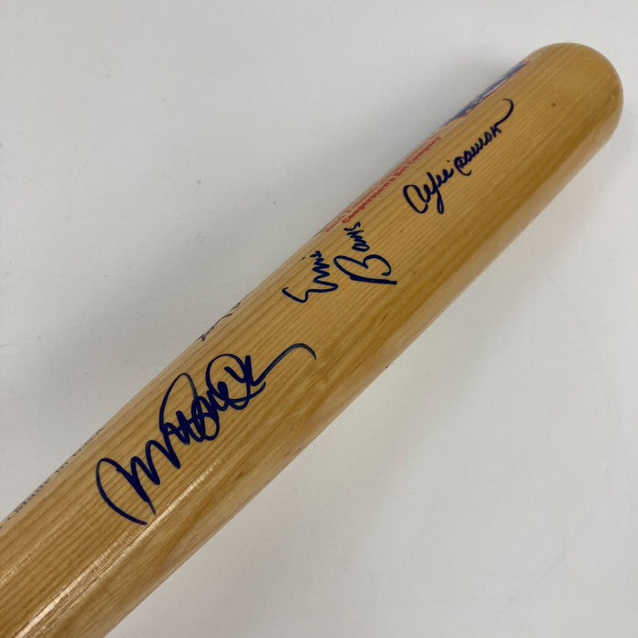 Cubs HOF Signed Bat Ernie Banks Greg Maddux Ryne Sandberg Sammy Sosa Dawson JSA