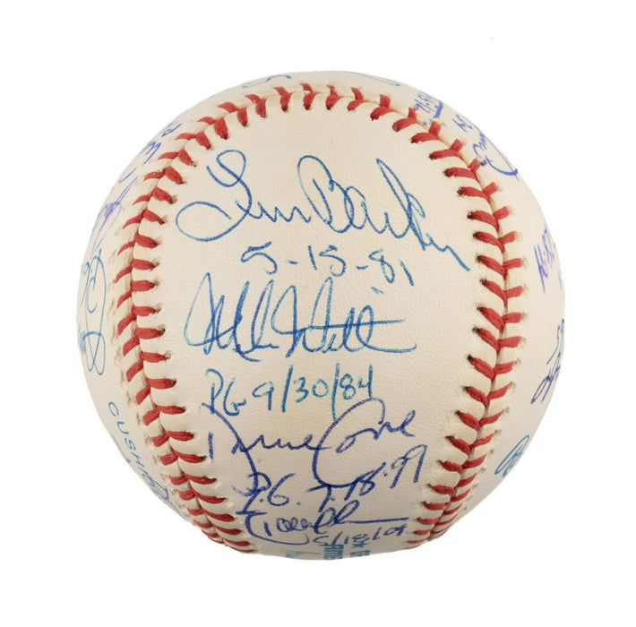 Extraordinary Perfect Game Pitchers Signed Baseball Complete With 18 Sigs PSA