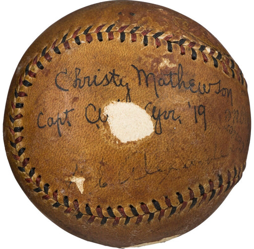 Christy Mathewson & Grover Cleveland Alexander Signed NL Baseball PSA DNA & JSA