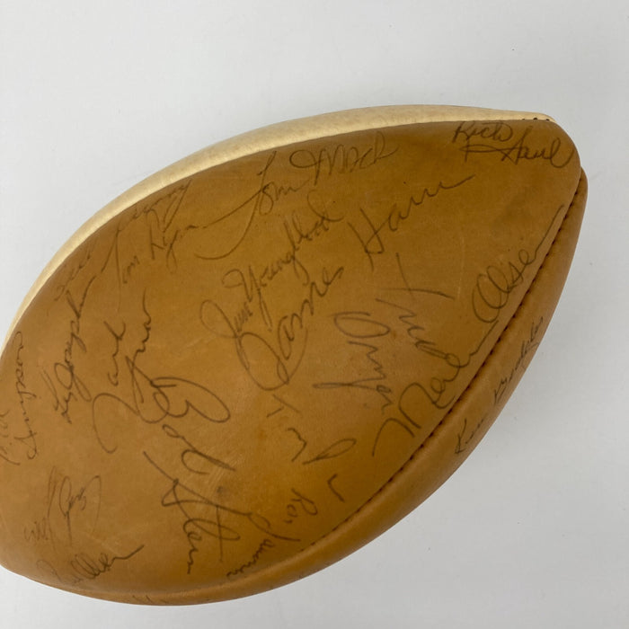 1974 Los Angeles Rams Team Signed Vintage Rawlings Football Beckett COA