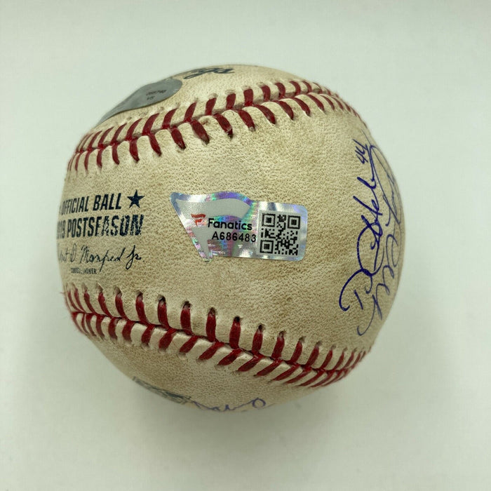 2019 Washington Nationals Team Signed NLCS Postseason Game Used Baseball PSA DNA