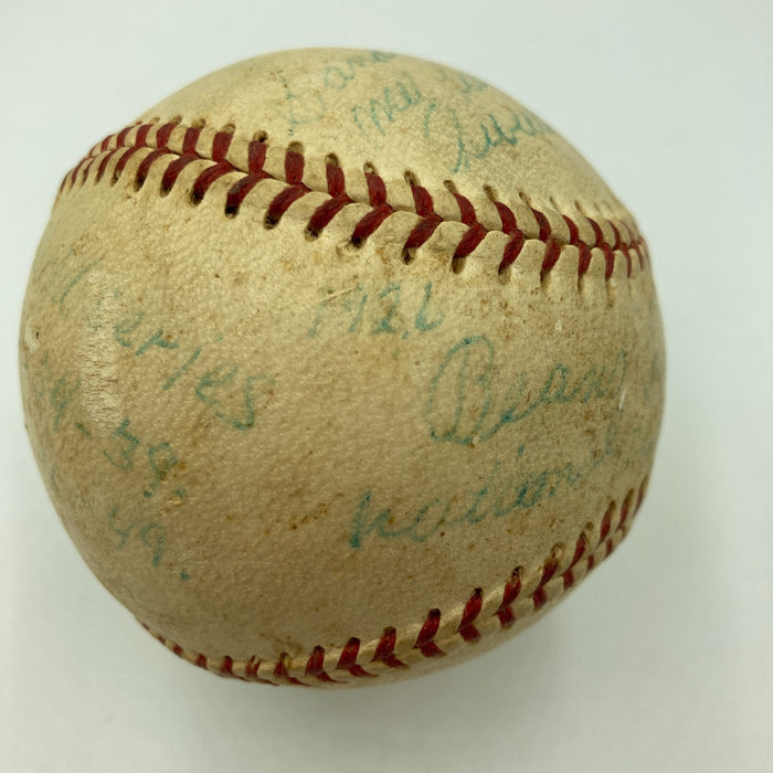 Beans Reardon Umpire Signed Inscribed STATS 1950's NL Baseball JSA COA