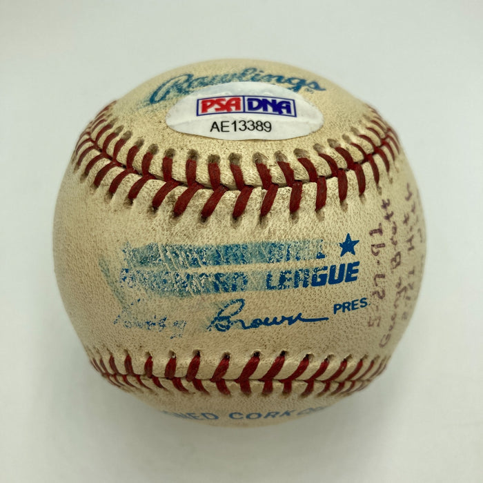 George Brett Signed Game Used Actual 2,721 Hit Baseball Ties Lou Gehrig PSA DNA
