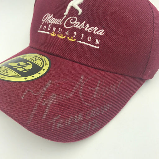 Miguel Cabrera Triple Crown 2012 Signed Cabrera Foundation Hat Cap PSA DNA COA