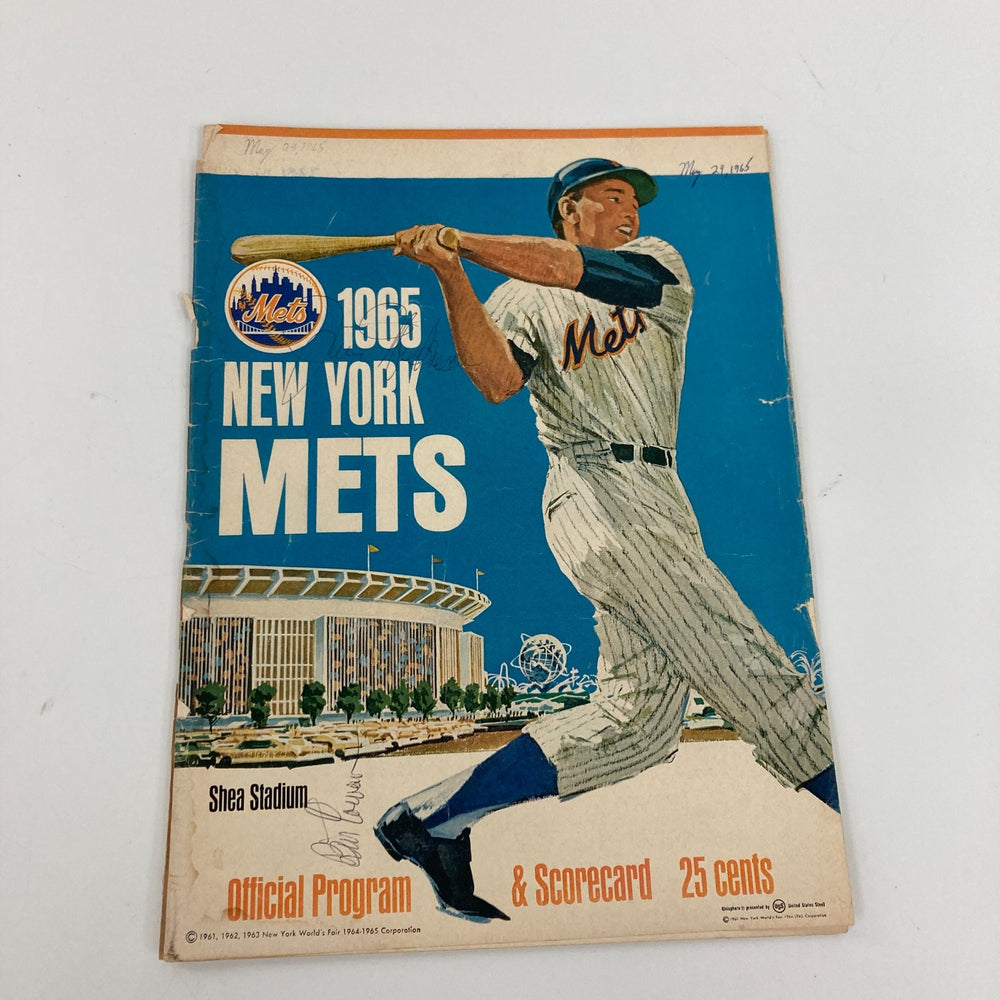 1965 New York Mets Multi Signed Vintage Program