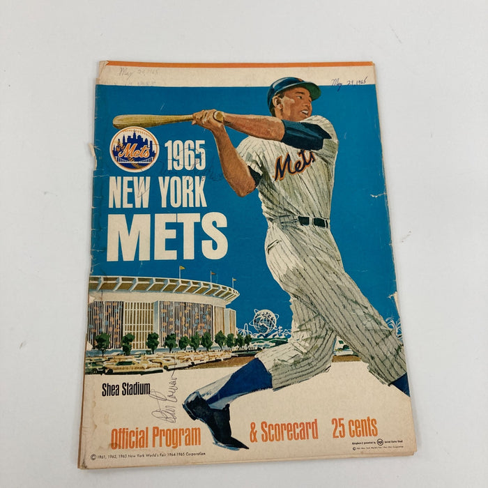 1965 New York Mets Multi Signed Vintage Program