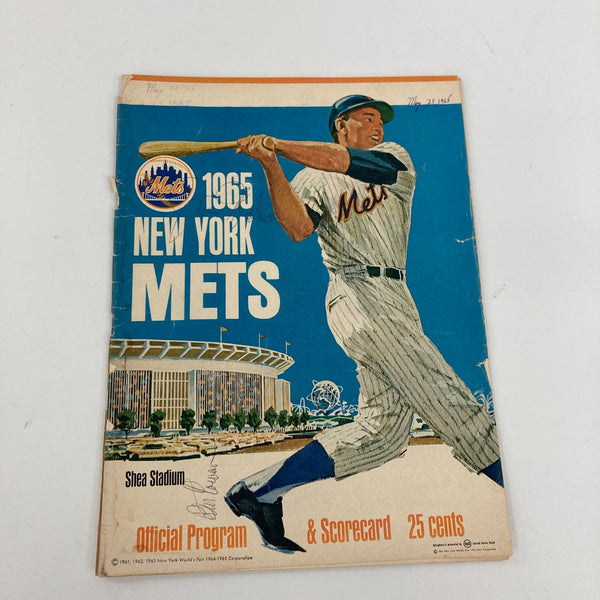 1965 New York Mets Multi Signed Vintage Program