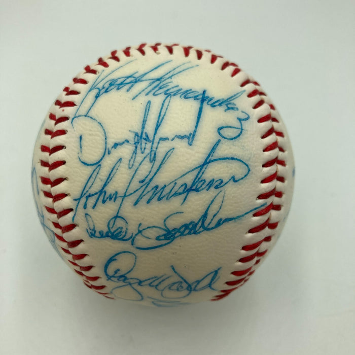 1985 - 1986 New York Mets Team Signed Baseball 28 Sigs With Gary Carter
