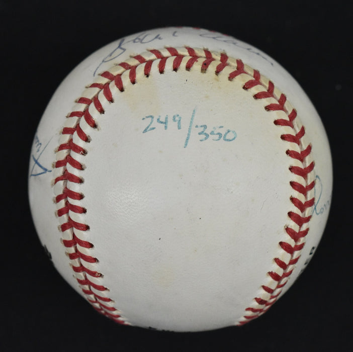 Hank Aaron Willie Mays 3,000 Hit 500 Home Run Signed Baseball JSA COA