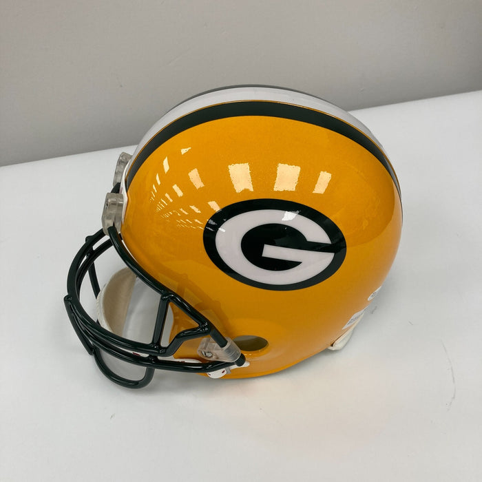 Bart Starr Brett Favre & Aaron Rodgers Signed Green Bay Packers Helmet JSA COA