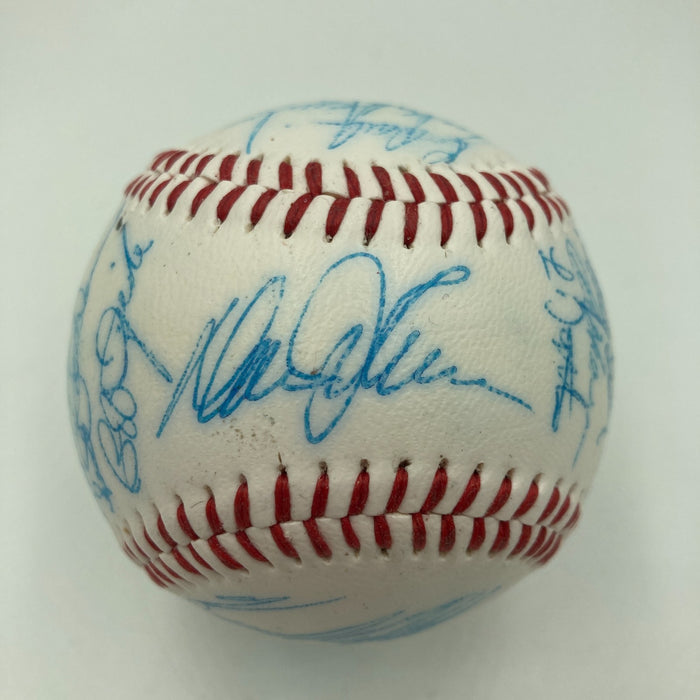 Vintage 1986 New York Mets World Series Champs Team Signed Baseball JSA COA