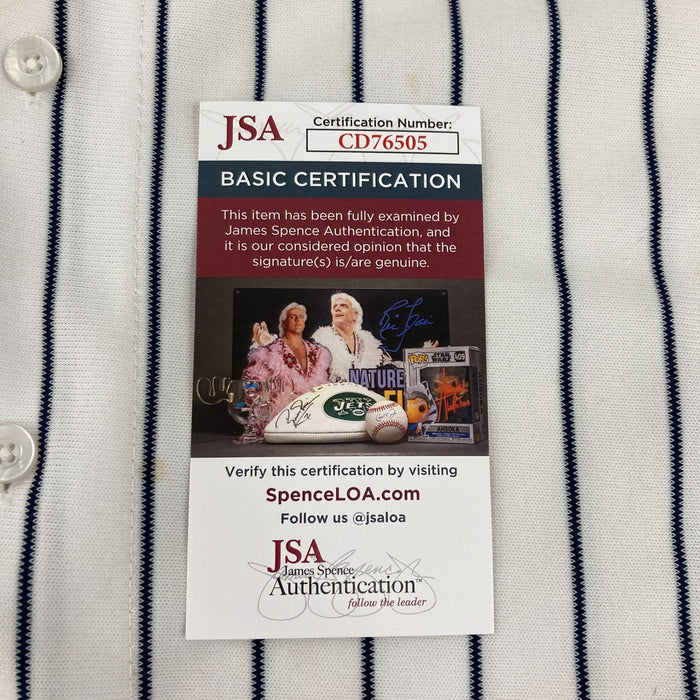 Yogi Berra Signed Game Used New York Yankees Old Timers Day Jersey JSA COA