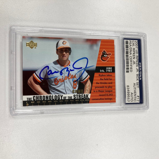2007 Upper Deck Cal Ripken Jr. Signed Baseball Card Auto PSA DNA