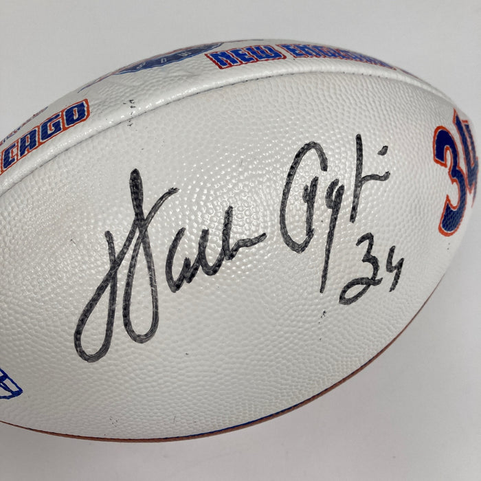 Walter Payton Signed 1986 Super Bowl Presentational Football Beckett COA