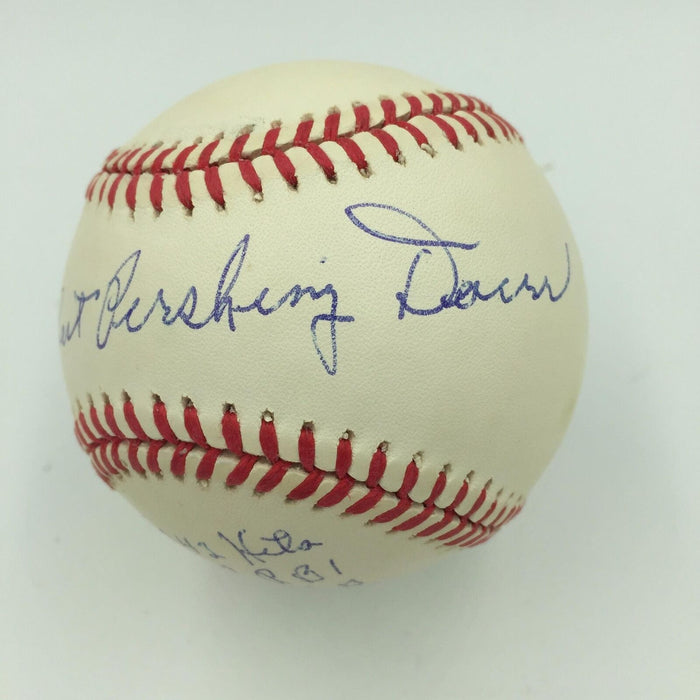 Bobby Doerr Robert Pershing  Full Name Signed Heavily Career Stat Baseball PSA