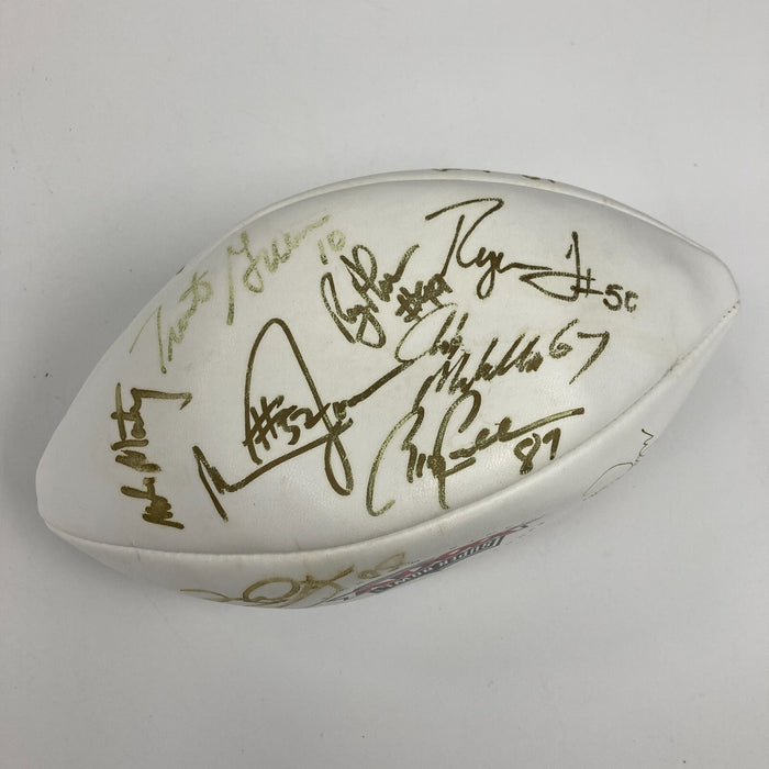 Kurt Warner Isaac Bruce St. Louis Rams Team Signed Super Bowl Football JSA COA