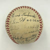 Nice 1946 New York Giants Team Signed Baseball Ernie Lombardi 24 Sigs JSA COA