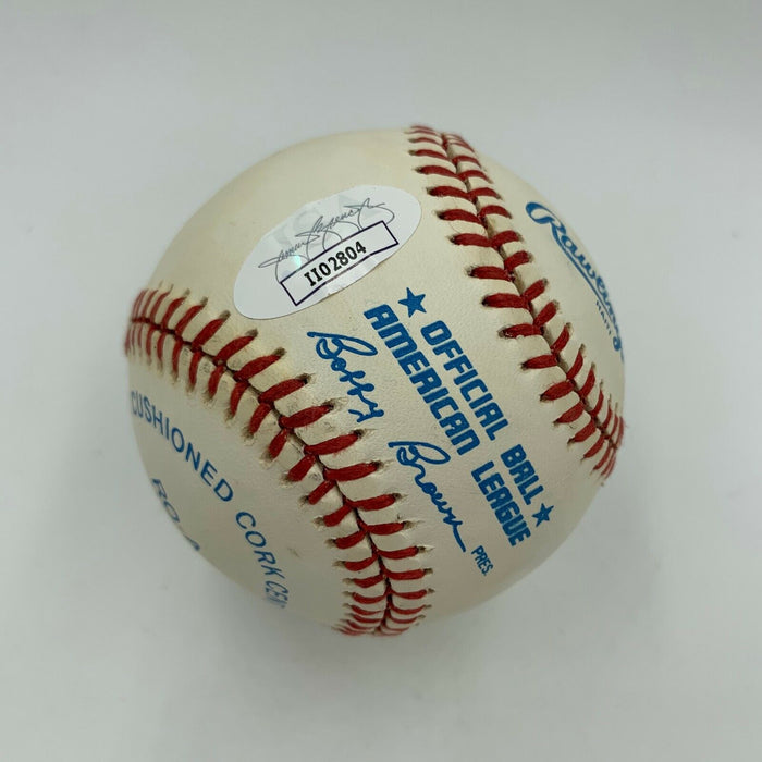 Ann Jillian Signed American League Baseball With JSA COA Celebrity Actress