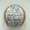 Derek Jeter Mariano Rivera Pre Rookie 1995 Columbus Clippers Signed Baseball JSA
