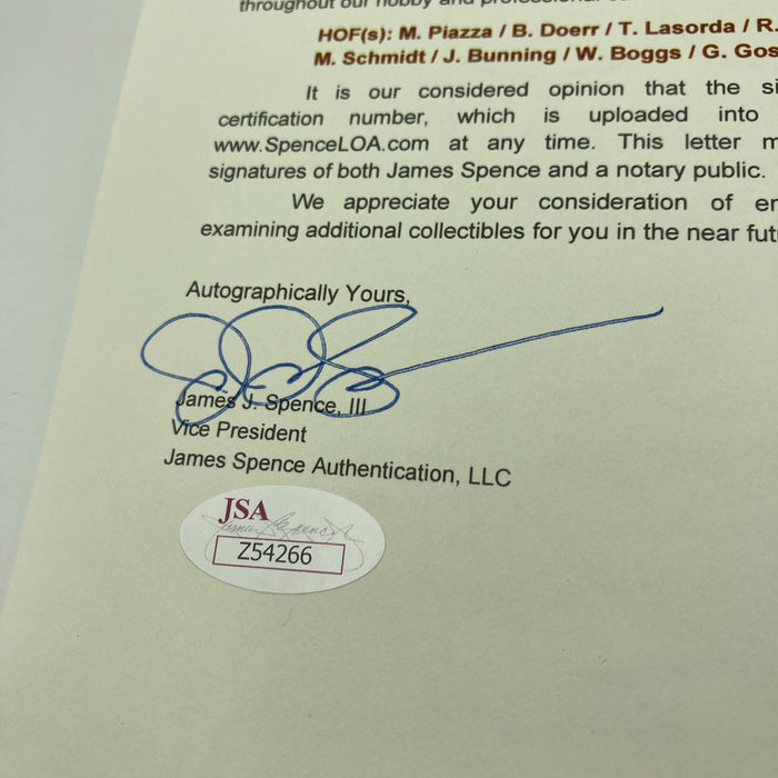 Mike Piazza Tom Seaver Ryne Sandberg Hall Of Fame Multi Signed Baseball JSA COA