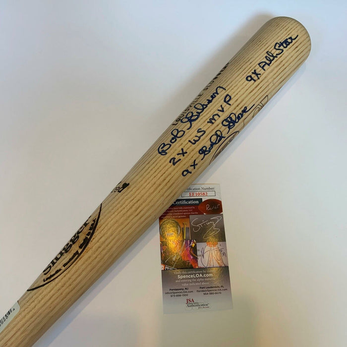 Bob Gibson "2X World Series MVP 9X All Star 9X Gold Glove" Signed Bat JSA COA