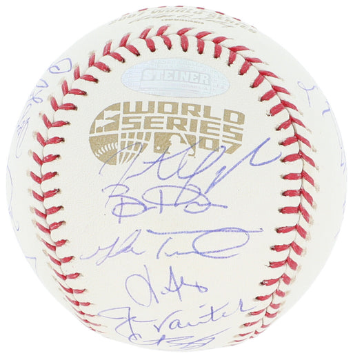 2007 Boston Red Sox World Series Champs Team Signed W.S. Baseball Steiner COA