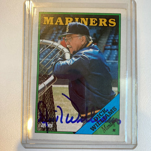 1988 Topps Dick Williams Signed Autographed Baseball Card
