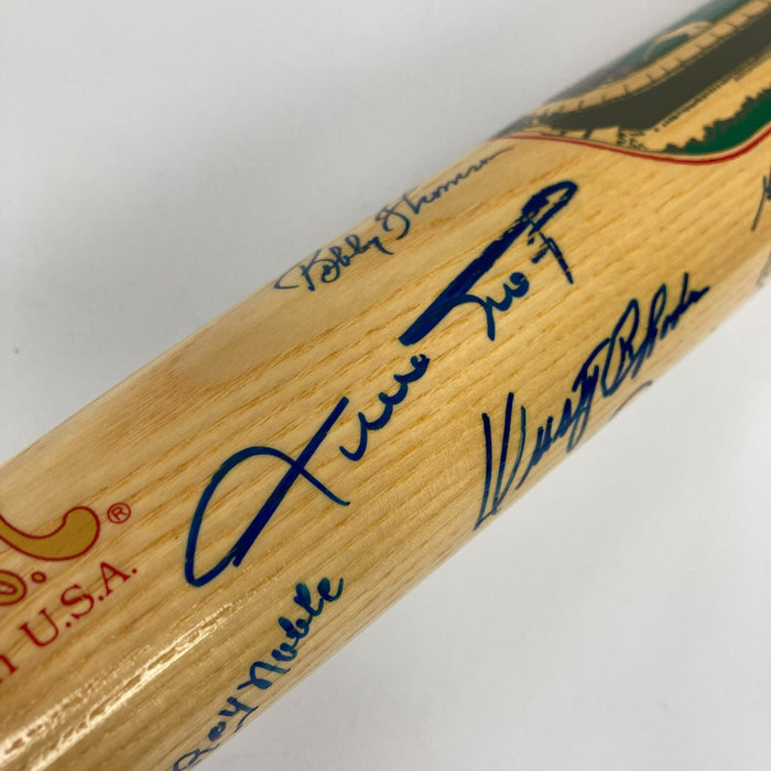 Beautiful Willie Mays New York Giants Legends Multi Signed Polo Grounds Bat JSA