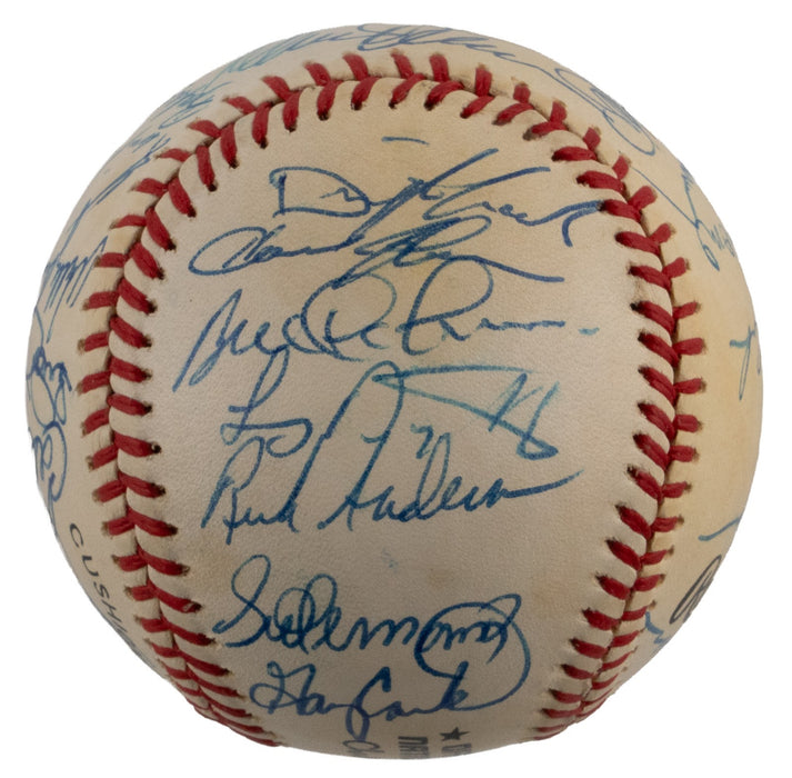 1986 New York Mets World Series Champs Team Signed Vintage NL Baseball JSA COA