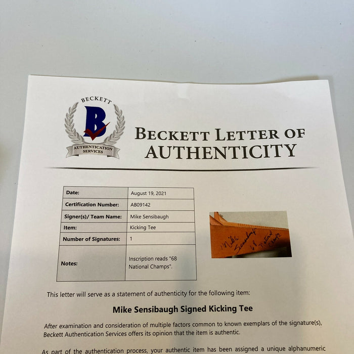 1968 Ohio State Buckeyes National Champions Game Used Football Mears COA