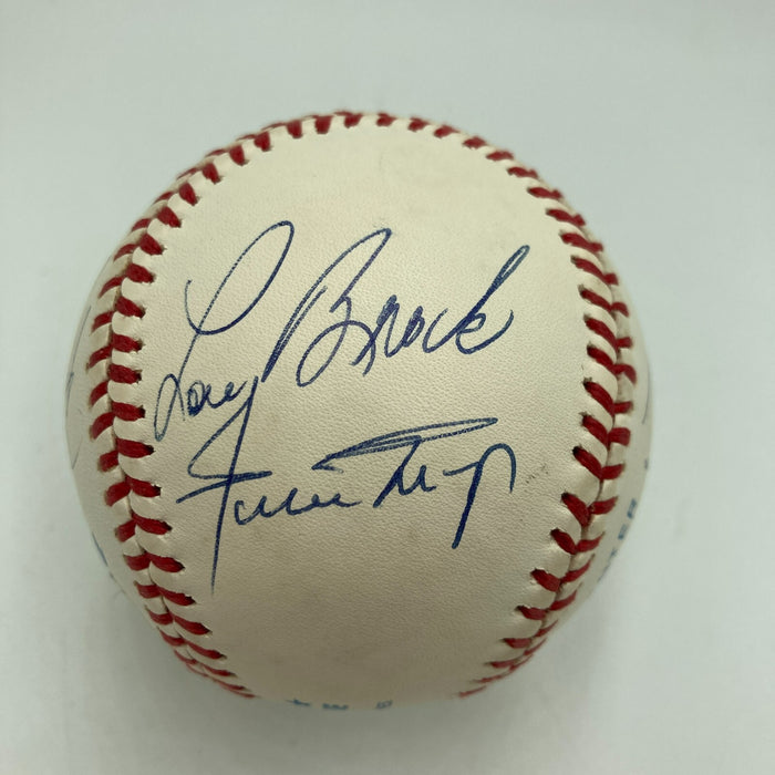 Willie Mays Hank Aaron Stan Musial 3,000 Hit Club Signed Baseball PSA DNA