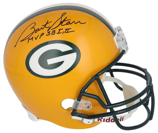 Bart Starr Super Bowl MVP Signed Full Size Green Bay Packers Helmet PSA DNA COA