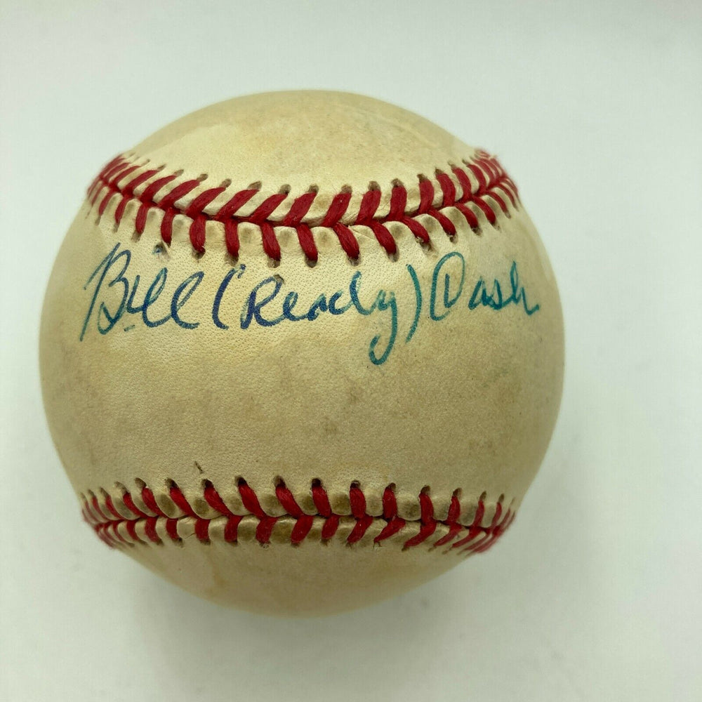 Bill Ready Cash Signed Official Major League Baseball Negro League Legend JSA