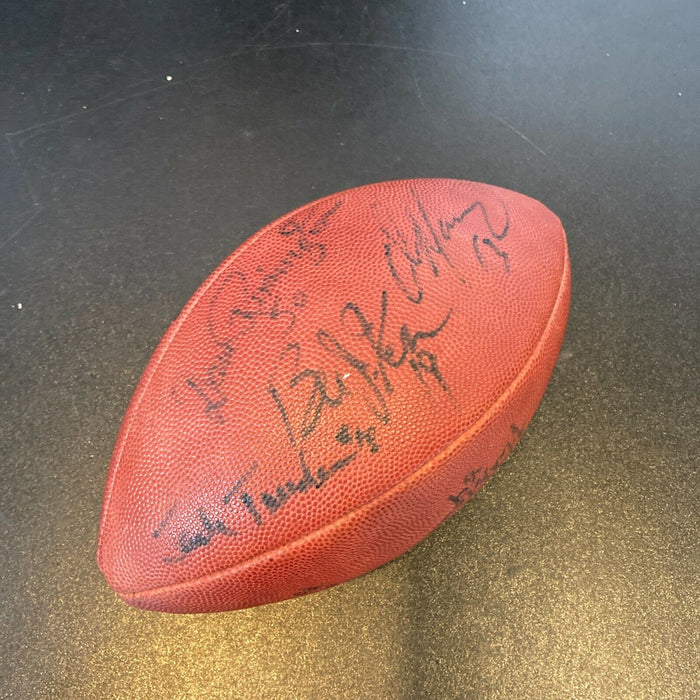 John Elway Dan Marino Jim Kelly Quarterback Greats Signed Game Football JSA COA