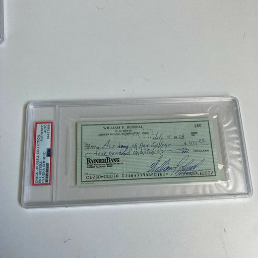Bill Russell Signed Autographed Bank Check PSA DNA Boston Celtics HOF Legend