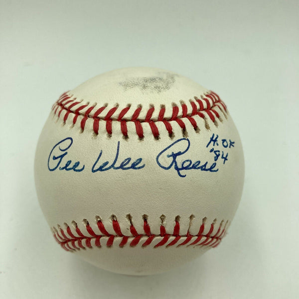 Pee Wee Reese Hall Of Fame 1984 Signed Jackie Robinson Day Baseball PSA DNA COA