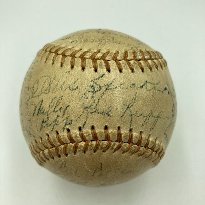 Babe Ruth Ty Cobb Cy Young Jimmie Foxx Tris Speaker HOF Signed Baseball PSA DNA