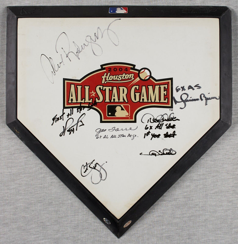 Derek Jeter Mariano Rivera David Ortiz Signed All Star Game Home Plate Steiner