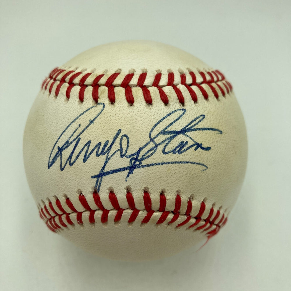 Ringo Starr Beatles Single Signed American League Baseball Beckett COA