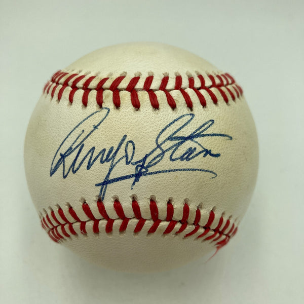 Ringo Starr Beatles Single Signed American League Baseball Beckett COA