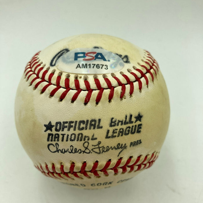 Bill Jurges Signed Vintage Official National League Baseball PSA DNA COA